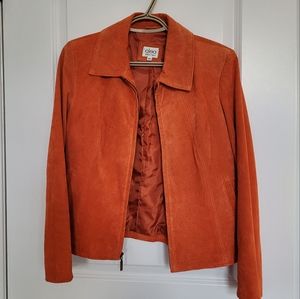 Orange Leather Jacket